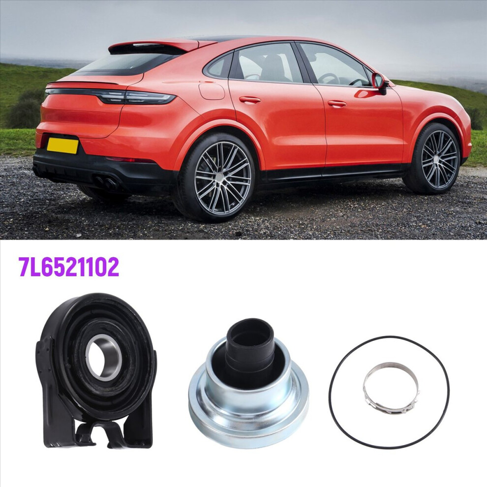 Driveshaft Center Support Bearing Boot Kit For 7L6521102 7L0 521 407 Black/Silver 4853964338391