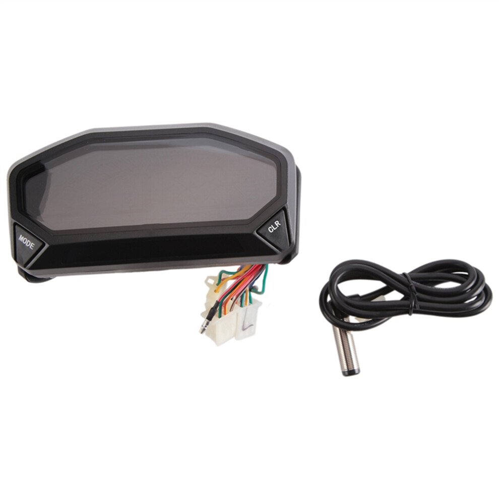 Yg150-23 Motorcycle Speedometer Universal Adjustable Led Lcd Digital Odometer Tachometer For 1,2,4-Cylinder 4853964335529