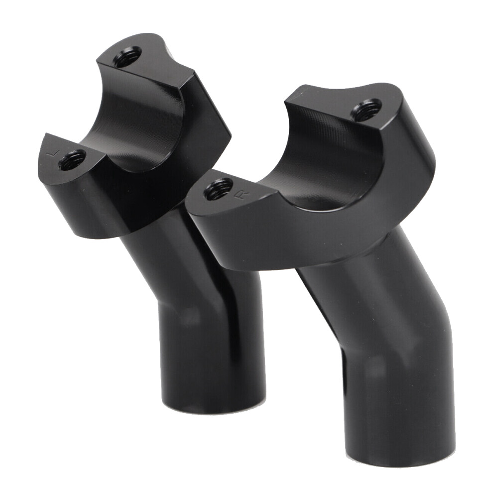 3.5Inch Tall Pullback Handlebar Risers For Softail Dyna Sportster Touring Aluminum Straight Black 4853964335130