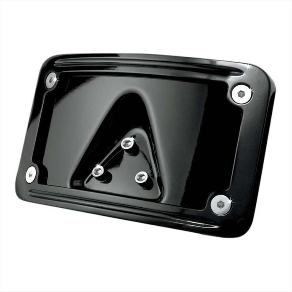 Motorcycle Curved Laydown License Plate Mount Bracket For Softail 3Hole Holder Rack Accessory 4853964342503