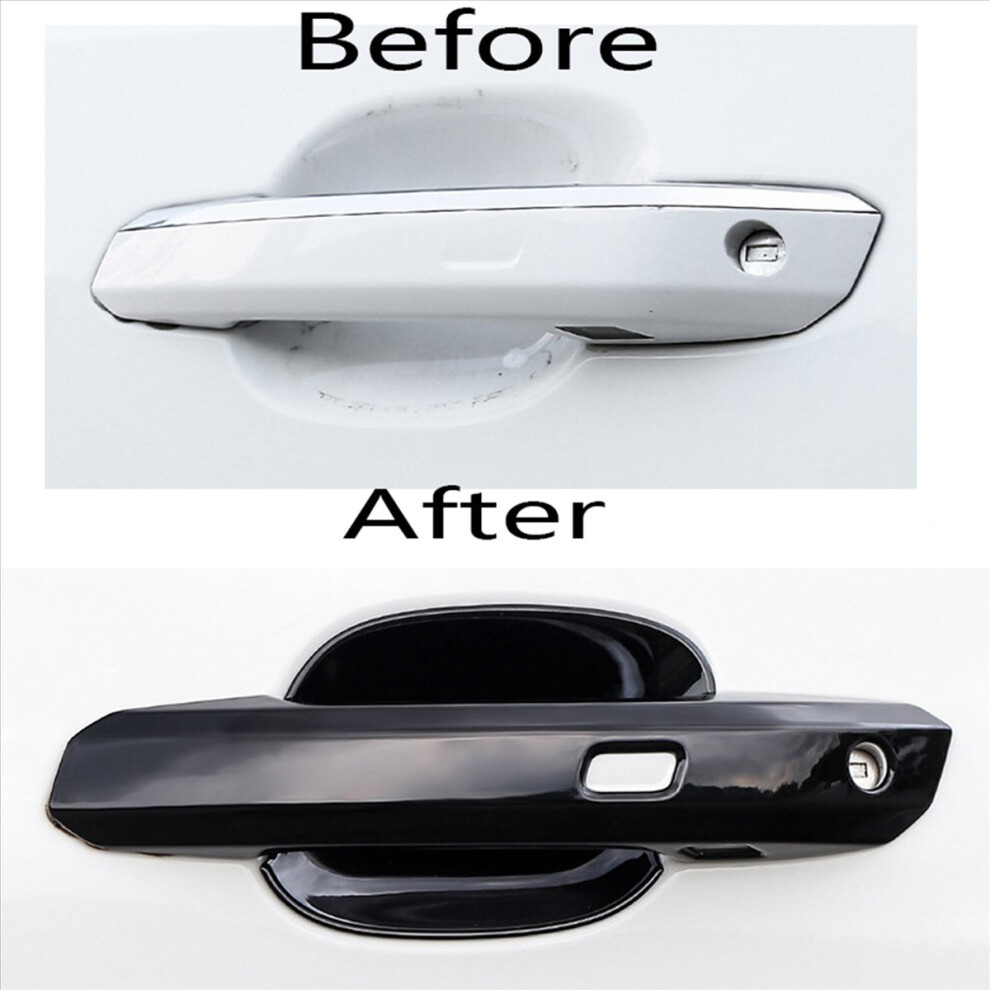 Car Exterior Door Handles Cover Trim For A4l 2017-2022 Black 4853964342374