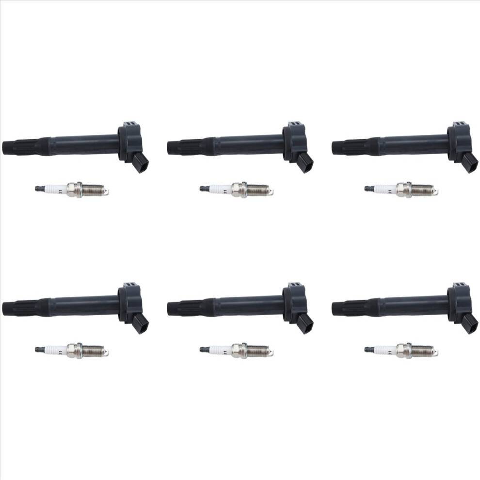Uf487 Set Of 6 Ignition Coils & Spark Plugs For 3.5L V6 Gx460 L4 2.7L Lf6raix-11 4853964347164