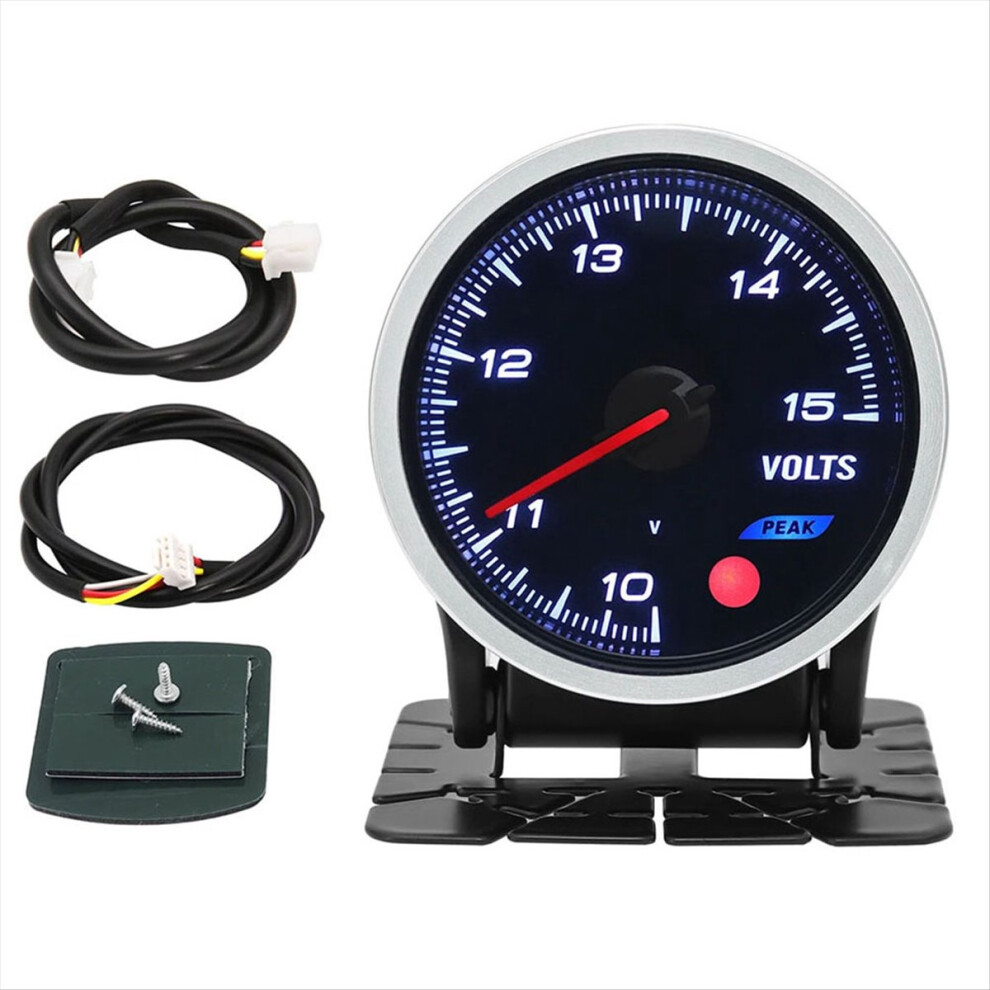 7 Colors Backlight Car Volt Meters 52Mm Boost Gauge Turbo Pressure 12V Voltmeter Black 4853964351246