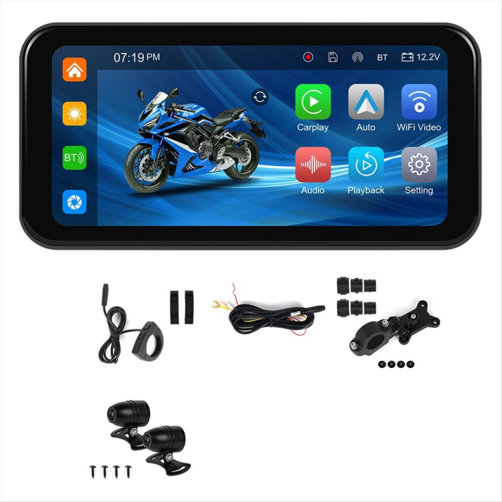 6.25 Inch Portable Motorcycle IP67 Waterproof Wireless for CarPlay Android Auto Mote Smart Display Navigation-image-OPC-PMTHMZK-NEW