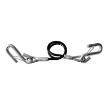 Trailer Safety Towing Cable with Two S Hook 3500lbs Load Bearing 70CM Maximum Extension Length Spring Rope for RV