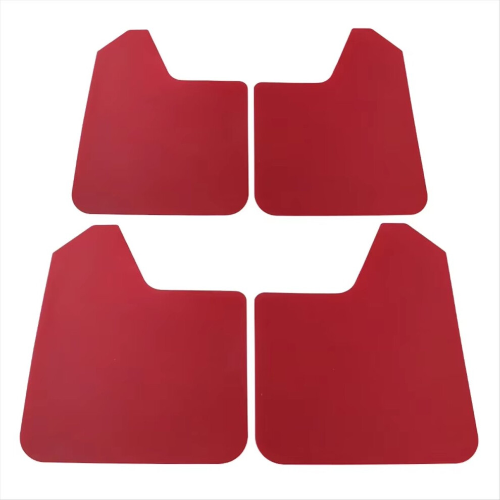 4Pcs Universal Car Splash Guard Mud Flaps For Pickup Suv Mudflaps Mudguard Automotive Exterior Accessory Red 4854195155368