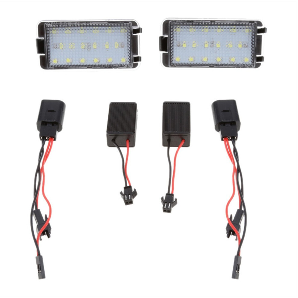 For Seat 2005-2009 Arosa 6K 6L 1M Toledo 5P 2Pcs Car License Plate Number Lamp Light 4854195156785