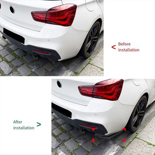 Rear Bumper Side Splitters for 1 Series F20 2015-2019 Diffuser Trim Accessories 2