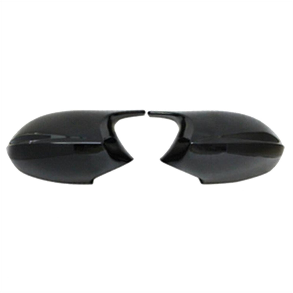 Brecantia Car Rearview Mirror Side Cover Cap For E87 E81 E82 E90 E92 2004-2009 Shell Bright Black