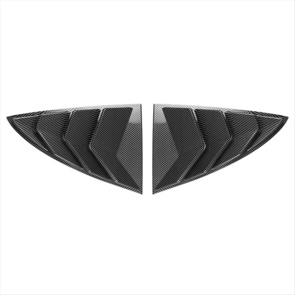 Brecantia Car Rear Shutter Window Cover For Model Y Triangular Louver Decoration Accessories Carbon Fiber Pattern