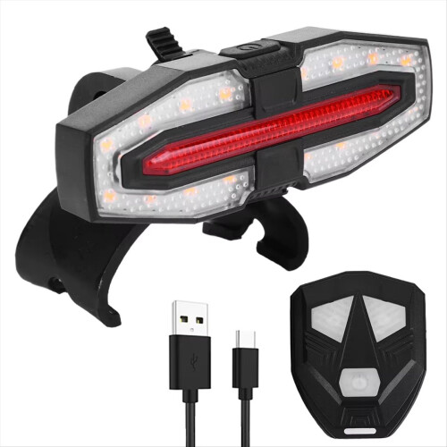 Electric Scooter Turning Signal Tail Light USB Rechargable with Remote Control LED