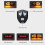 Electric Scooter Turning Signal Tail Light USB Rechargable with Remote Control LED 6