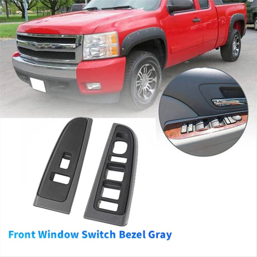 1Pair Front Window Switch Bezel 89045128 89045120 for 03-07 Armrest Upper Panel Light Gray 2