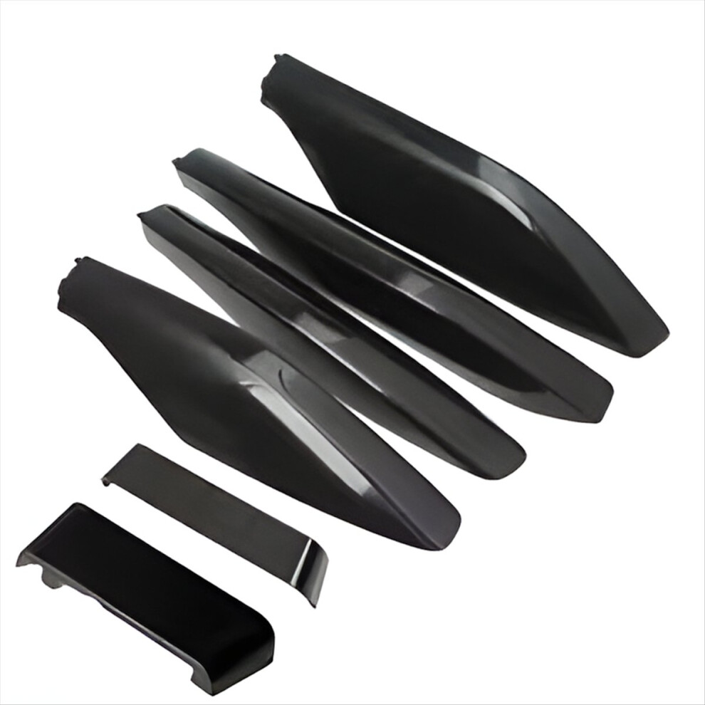 6Pcs/Set Roof Rack Bar Rail End Protection Cover Shell For Prado Fj120 Lc120 2003-2009 Black 4854195184207