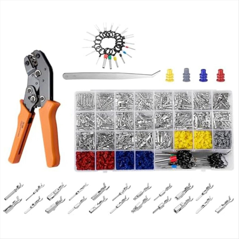 945Pcs Pin Connector Kit,Car Electrical Wire Connectors Terminal Pins,21Type Non-Insulated Plug 1/1.5/1.8/2.2/2.8/3.5Mm 4854195187413