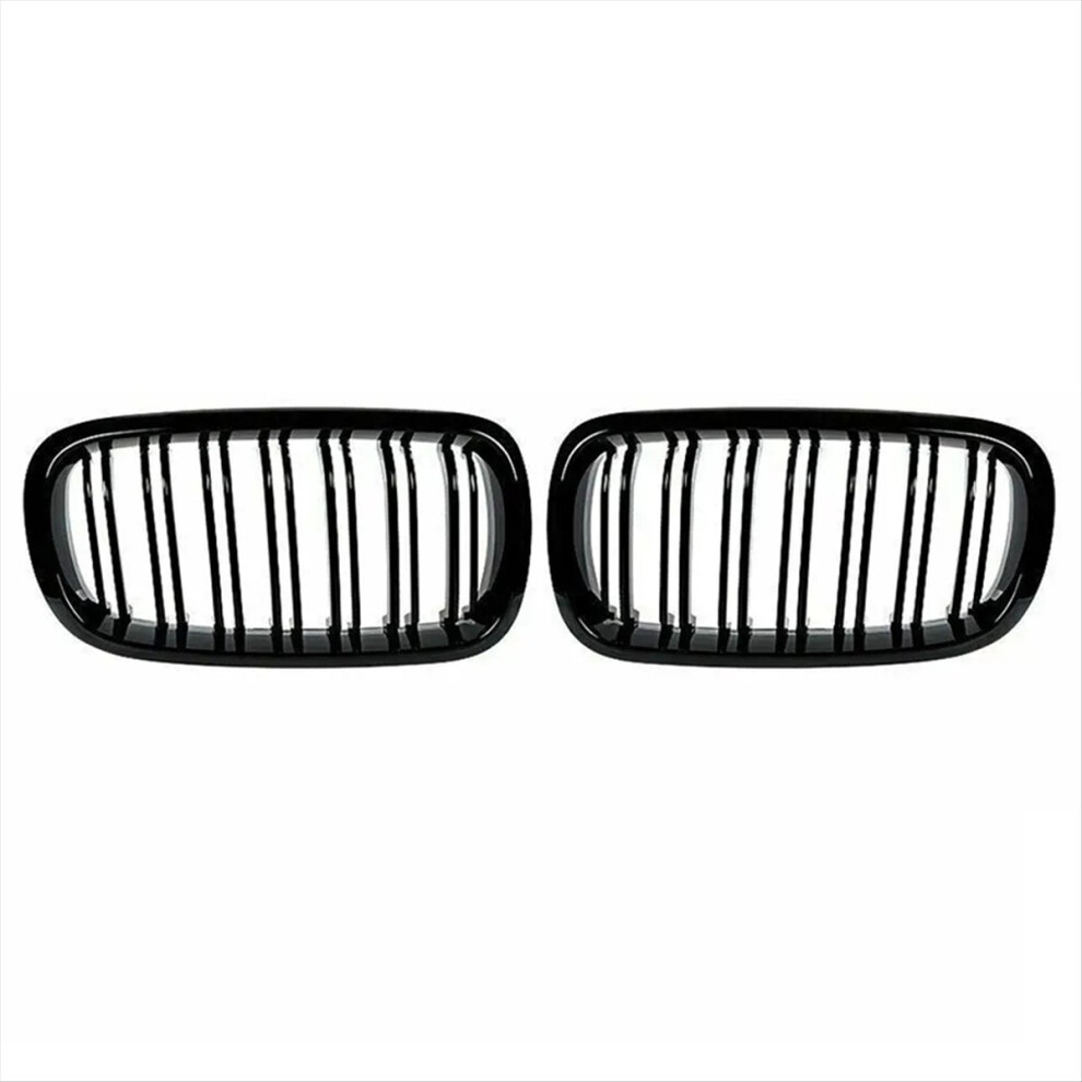 Brecantia Black For F15 F16 X5 X6 F85 F86 2014-2018 Front Bumper Kidney Racing Grille Glossy Car Double Slat Grill
