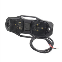 White UTV Dome Light Roll Bar Mount LED Cage Utility W/Switch for RZR 4WD