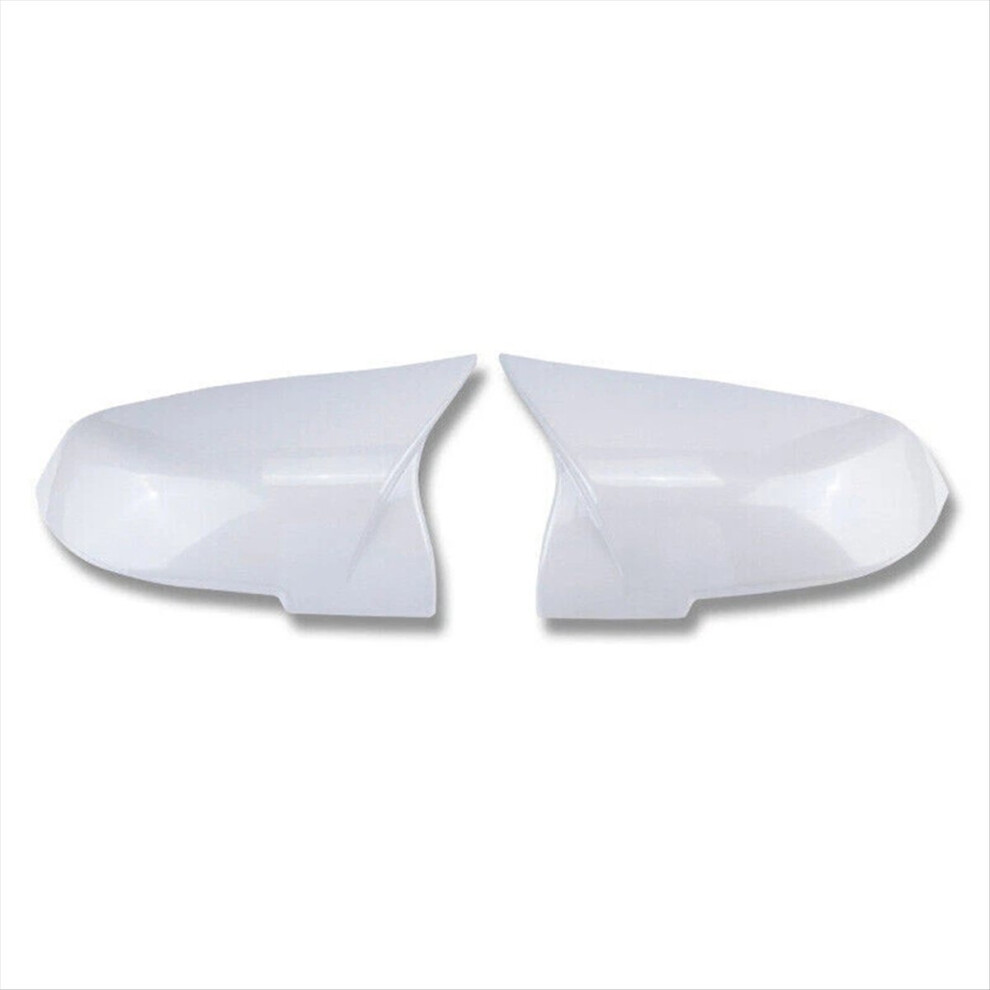 Brecantia 2Pcs White M3 Style Side Rear Mirror Cover Caps For F20 F30 F32 F36 X1
