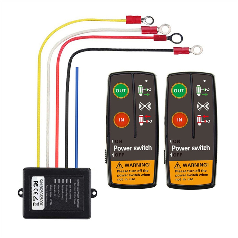12V Winch Wireless Remote Control Switch Kit Universal For Atv Suv Truck Receiver Module Handset Controller Light 4854195198013