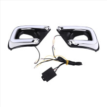 1 Pair LED Car Daytime Running Light Fog Lamp Hole Turn Signal DRL for Journey Freemont 2014 - 2017