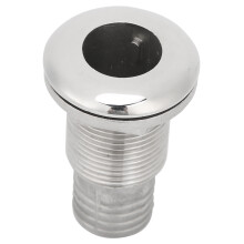 Stainless Steel Marine Thru Hull Fitting 1 1/2 Inch Hose Barb Connector