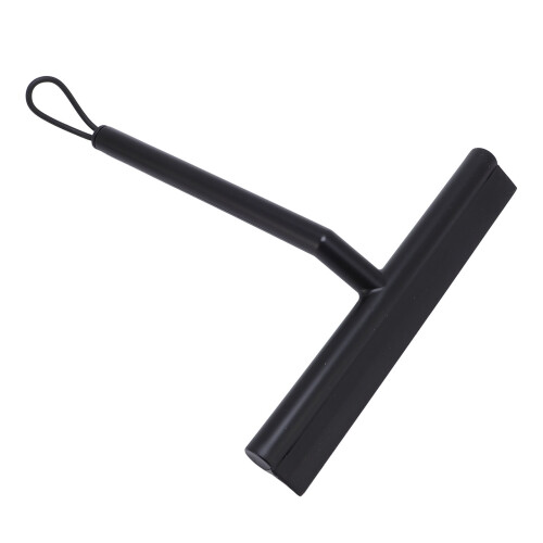 Soft TPE PP Shower Squeegee with Hook, Black, 30cm