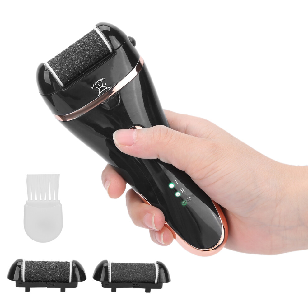 Black Rechargeable Electric Foot Callus Remover, Abs, 1200Mah Battery,
