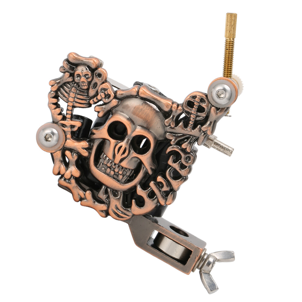 Coil Skull Pattern Tattoo Machine 9.5cm Copper Alloy Body Art Tool