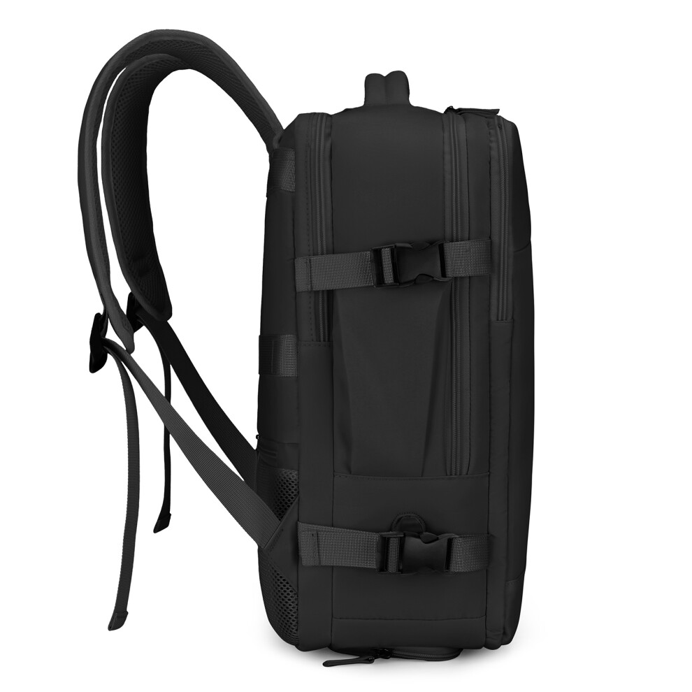 Travel Backpack Carry On - Models 2210/2215/2216, 42-43cm, Black/Grey-image-OPC-PMTJD2X-NEW