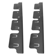 Edelstahl 35x10CM verstellbarer Spaltabdeckung für den Herd, Schwarz