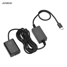 DC-Kupplung Dummy-Akku USB-C-Netzteil für NP-FW50 Sony Alpha A6500 A6400