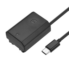 DC-Steckverbinder Dummy-Batterie für Sony A6600 A7C A7III A7S III Type-C USB-C Stecker