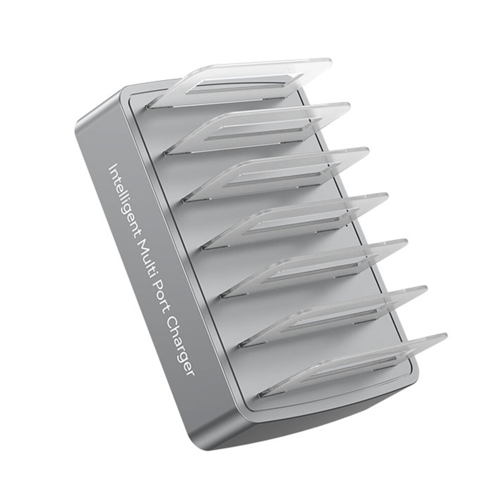 72W Multi-Device Charging Station, 6-Port Usb Dock Gray 4301359038703