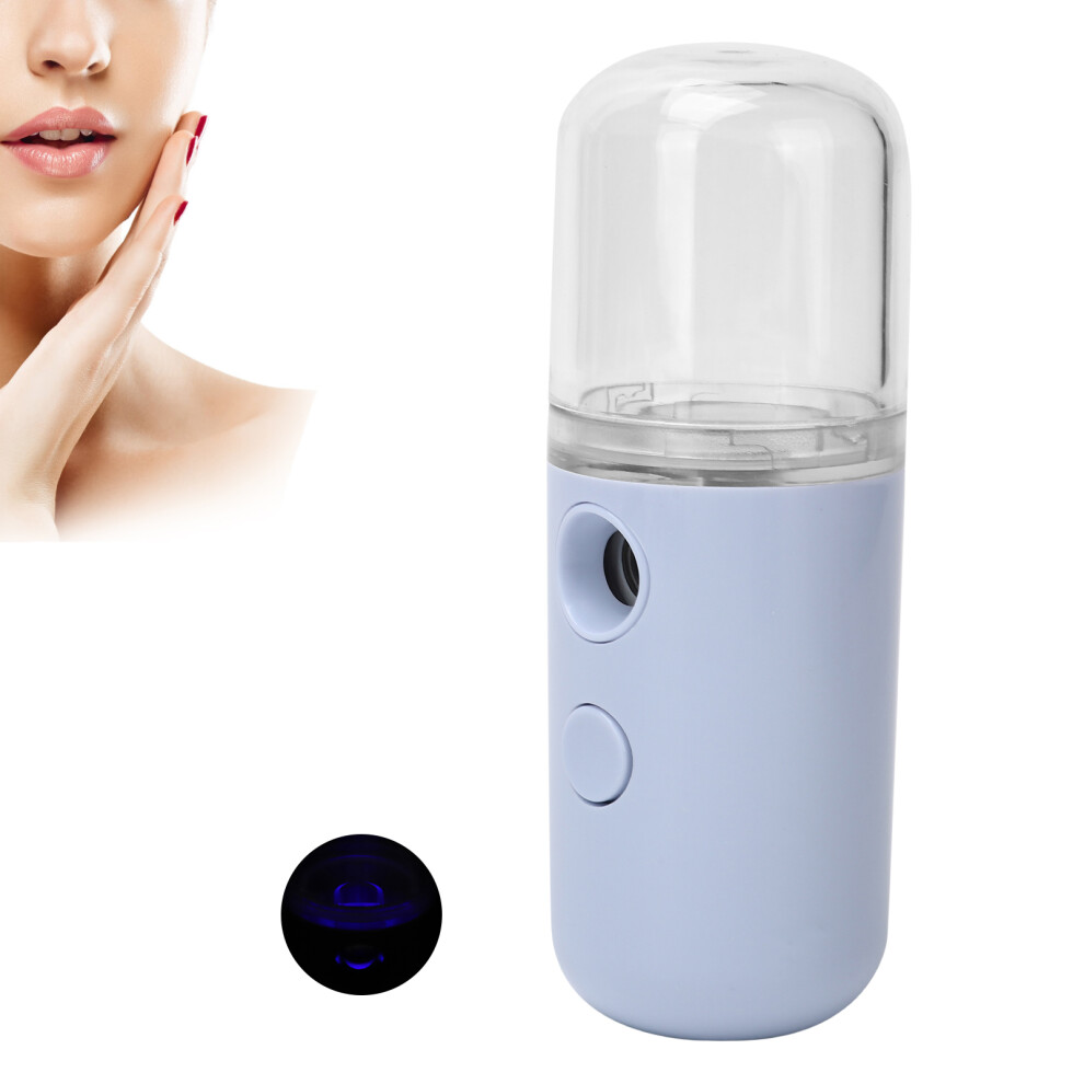 Light/Purple Moisturizing Handheld Face Mist Rechargeable 120Ml Face Humidifier