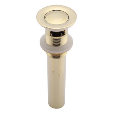 G1-1/4" Zirkonium Gold Messing Badezimmer-Waschtisch-Stopfen mit Überlauf
