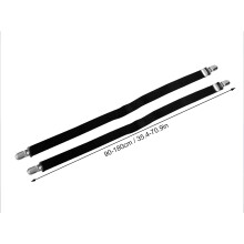 2PCS Adjustable Bed Sheet Strap Clips 90-180cm Black
