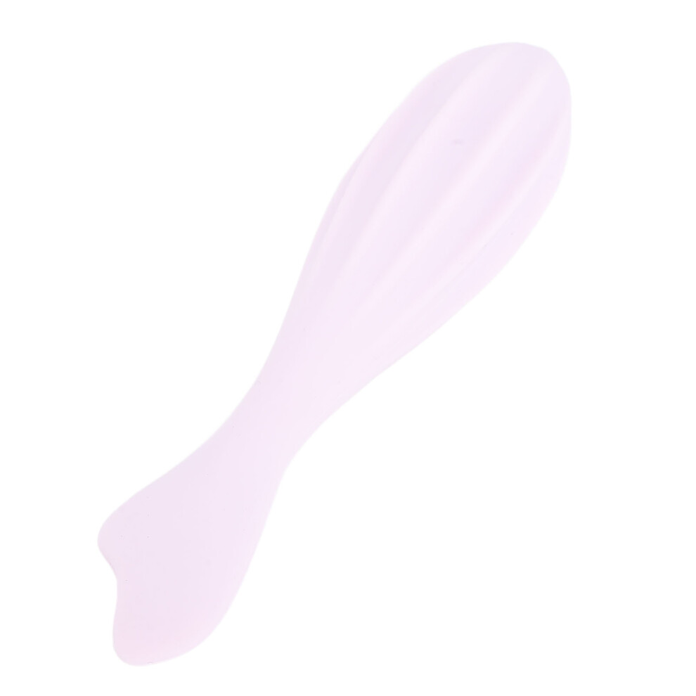 Pink Silicone Facial Roller - Portable Ergonomic Face Massager
