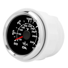 2in Digital Oil Temperature Gauge 50–150 IP67 Backlight Silver Bezel