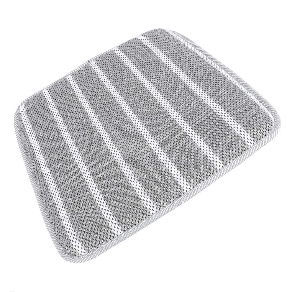 Breathable Mesh Shower Chair Pad 4D Cushion Gray White Striped 45x45x3cm