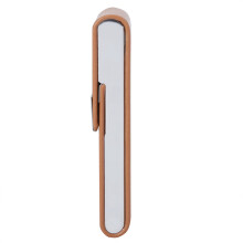 Modischer Zigarettenetui aus PU-Leder & Feuerzeughalter - Beige, 9,6x6,1cm