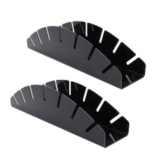 2pcs Acrylic Hat Stand Rack 12.8x2.95in for Baseball Caps Black