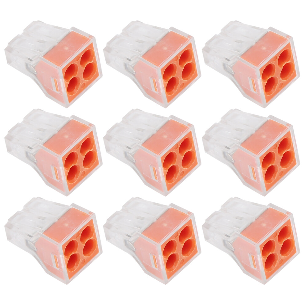 Pct-104 50Pcs Push-In Wire Connector Kit With Test Holes & Clear Shell 3161359044460