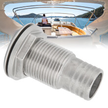 Stainless Steel Marine Thru Hull Fitting 1.5 Inch Hose Barb Connector