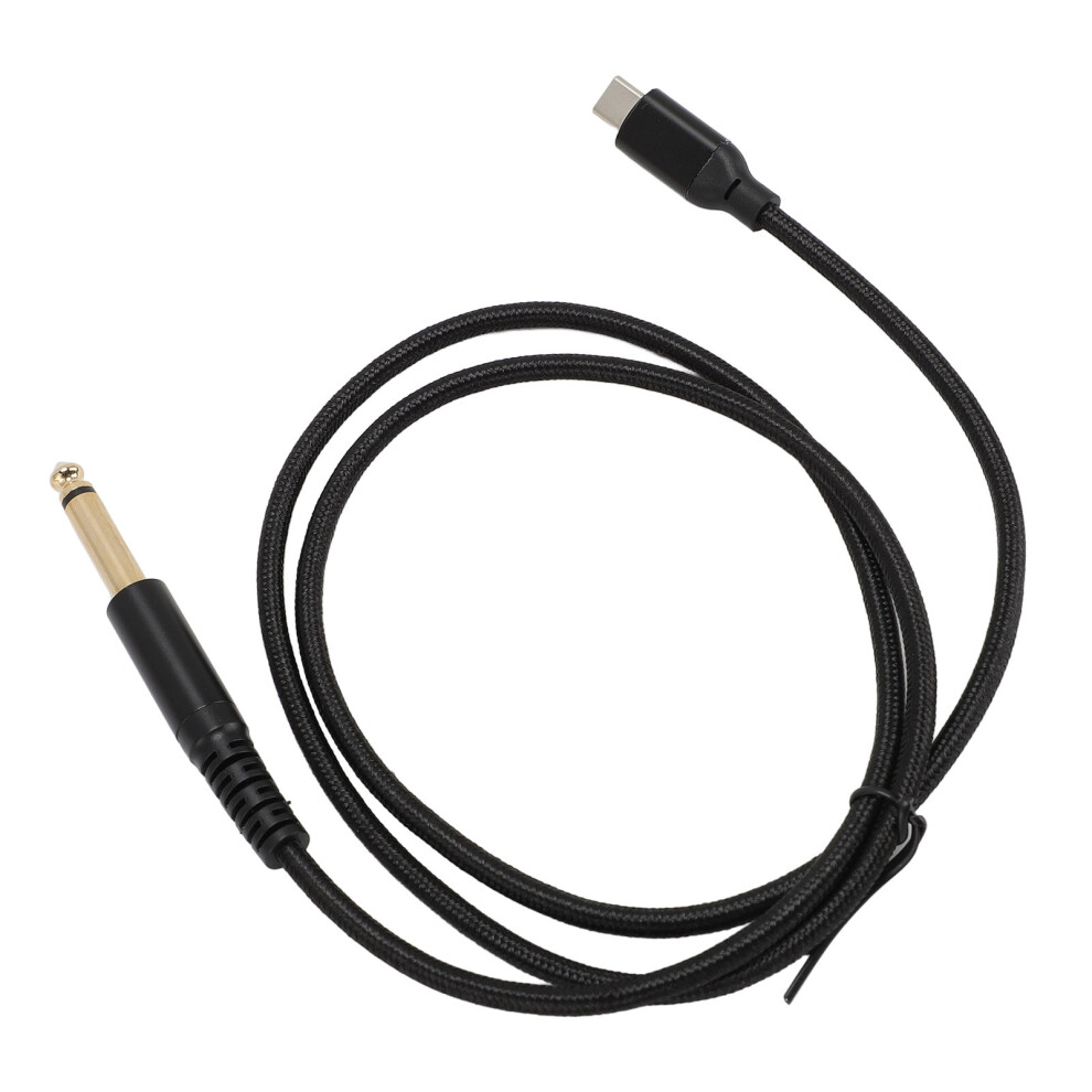 Usb C To 6.35Mm Ts Sound Cable, 1M Plug & Play Black 6941359050954