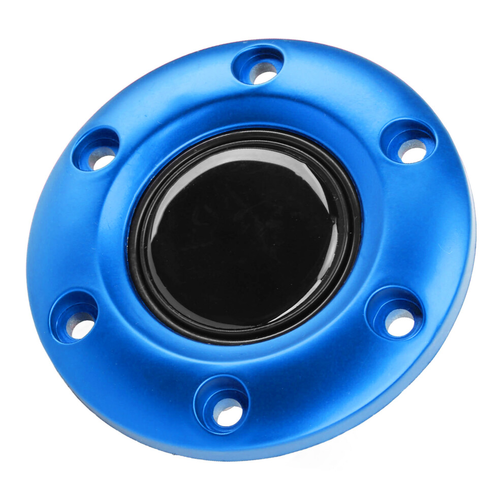 Abs Steering Wheel Center Cap For 6 Hole Aftermarket Wheels Blue 7901359054627