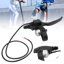 Electric Scooter Brake Handle 8.5 inch with Bell Safe Riding & Control Black