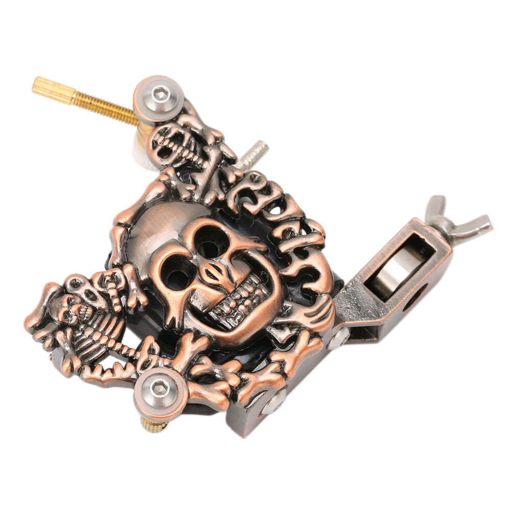 Skull Pattern Coil Tattoo Machine 9.5cm Copper Alloy for Artists