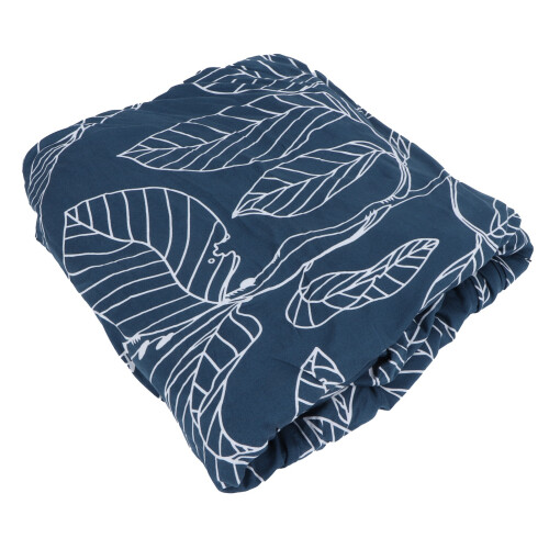 Sofabezug mit blauen Blättern, weich, elastisch, 2