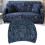 Sofabezug mit blauen Blättern, weich, elastisch, 9