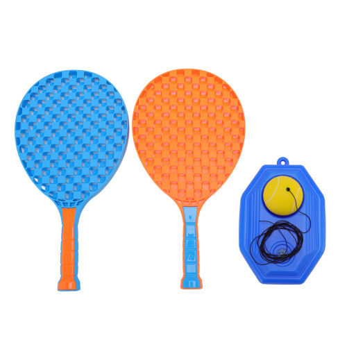 Portable Tennis Trainer with Rebounder Ball, String & Rackets Set 2